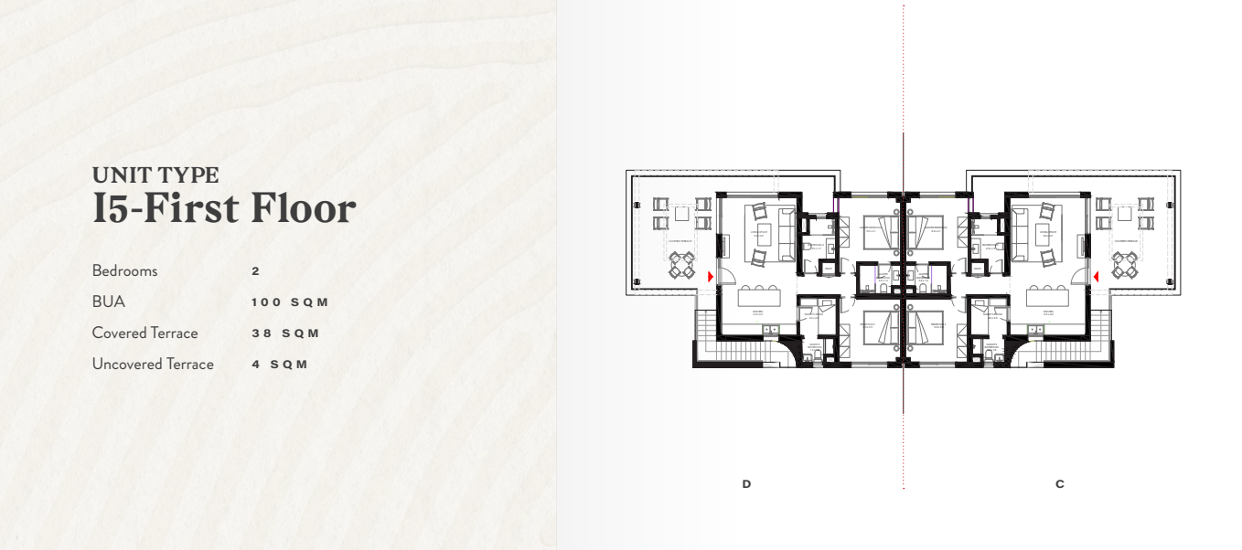 Floor plan for chalet at R6-Bougainvillea