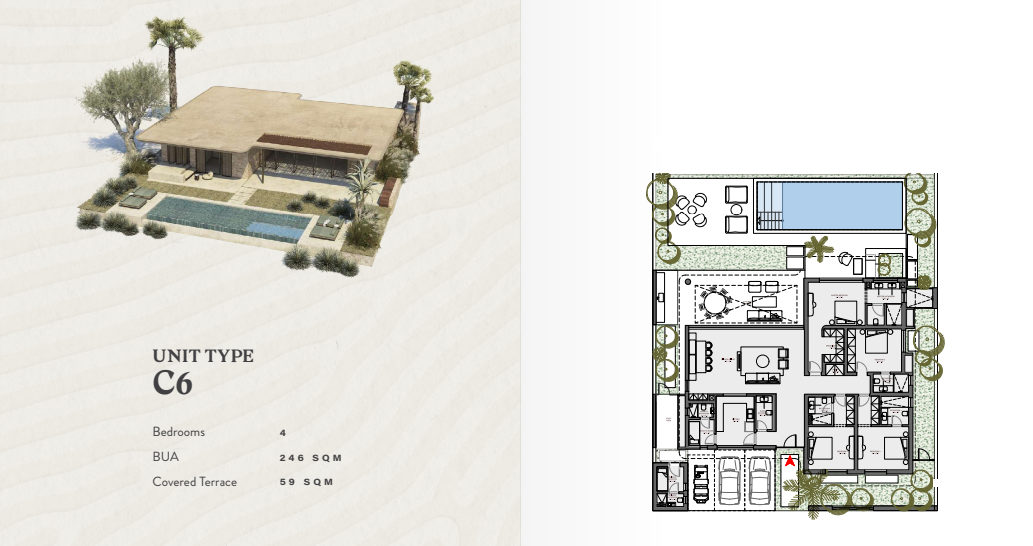 Floor plan for villa at R5-Acacia