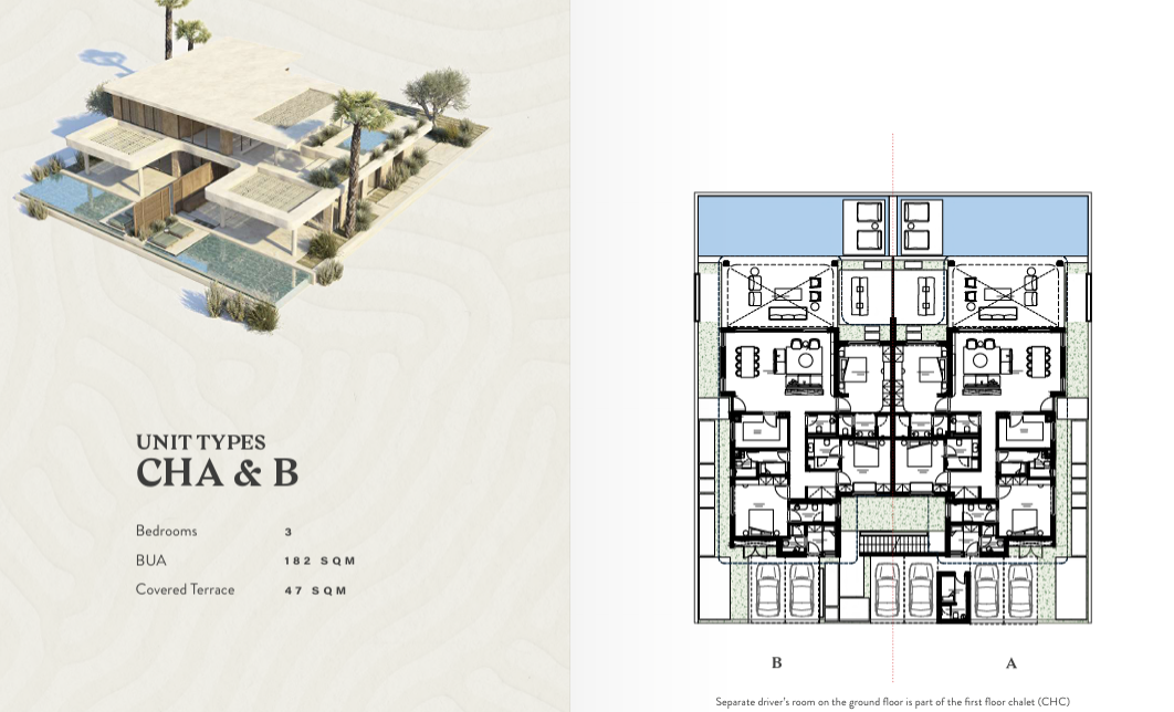 Floor plan for chalet at R1-Dunes