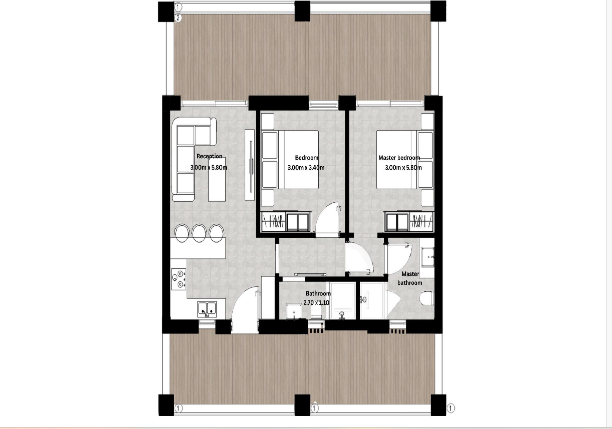 Floor plan for  at Gaia Cabanas