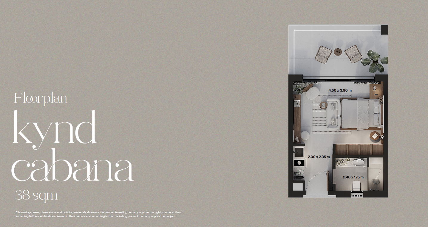 Floor plan for  at Gaia Cabanas