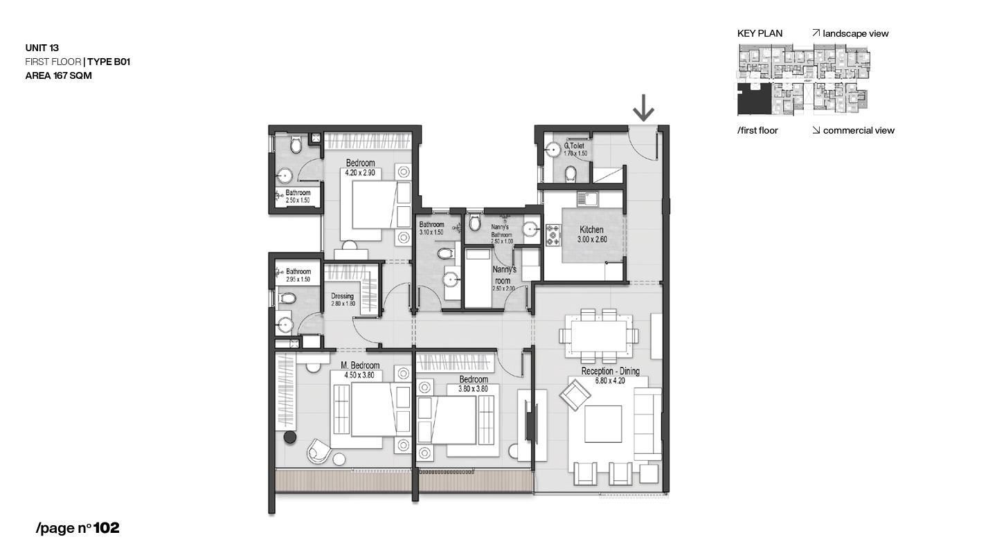 Floor plan for apartment at Nmq