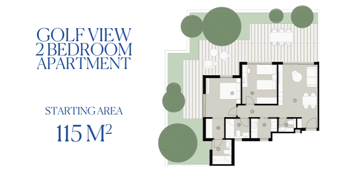 Floor plan for apartment at Golf Town