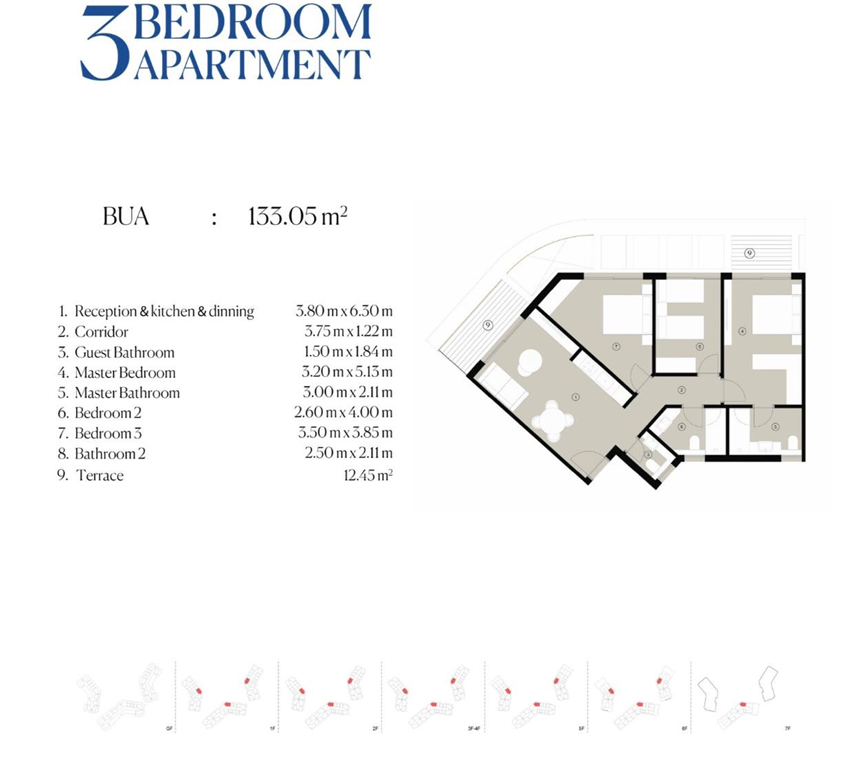 Floor plan for apartment at Golf Town
