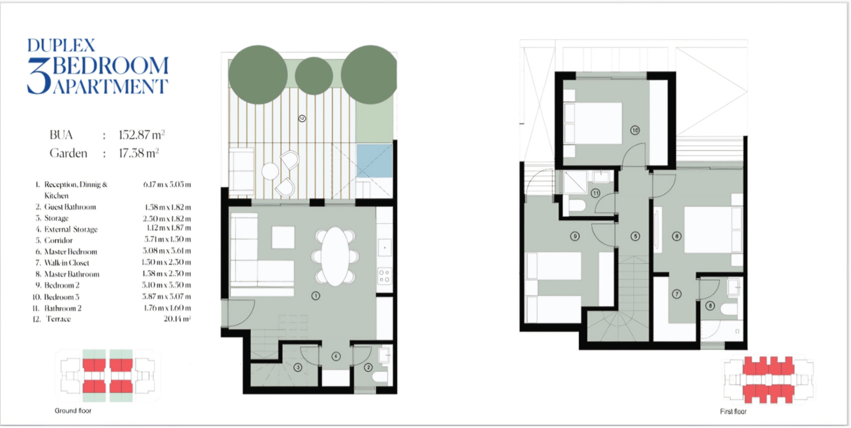 Floor plan for duplex at Golf Town