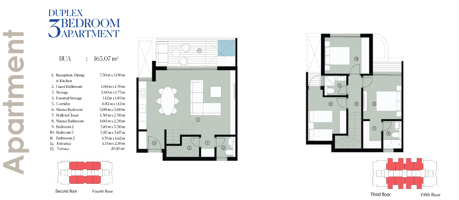 Floor plan for duplex at Golf Town