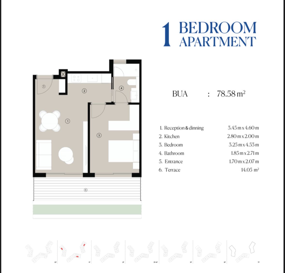 Floor plan for apartment at Golf Town