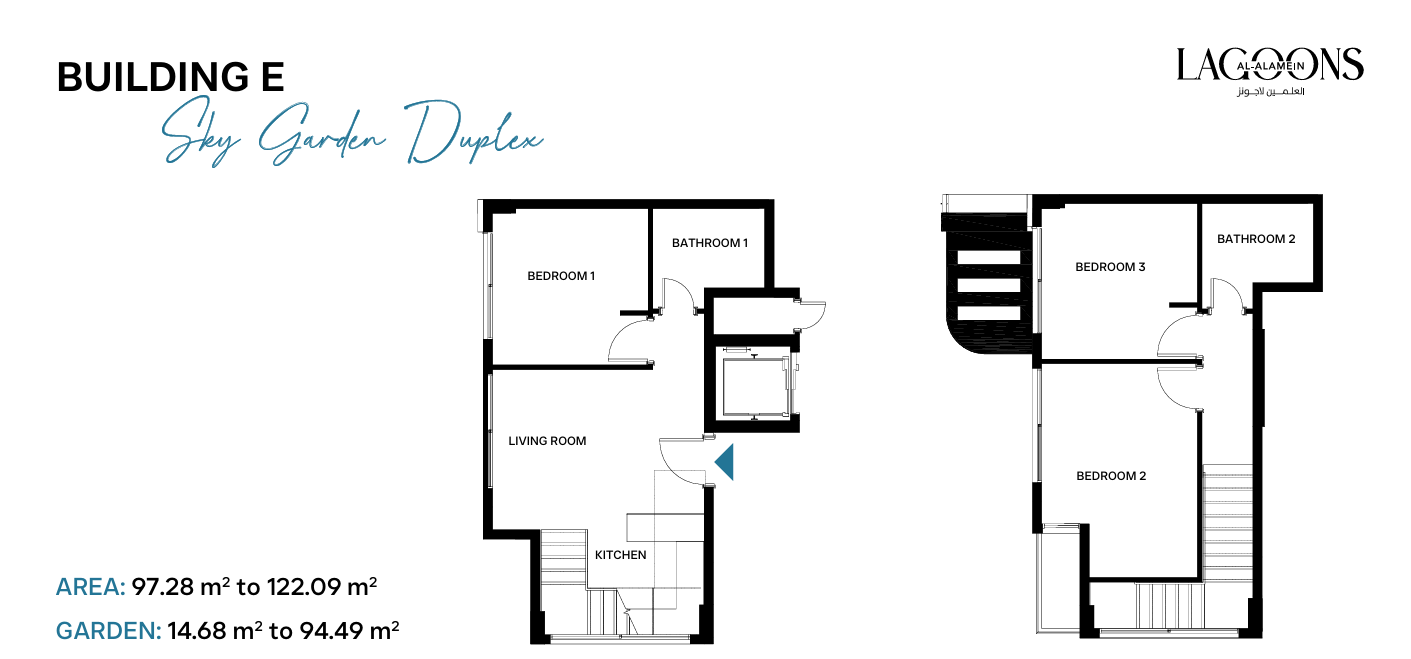 Floor plan for duplex at Lagoons Al Alamin