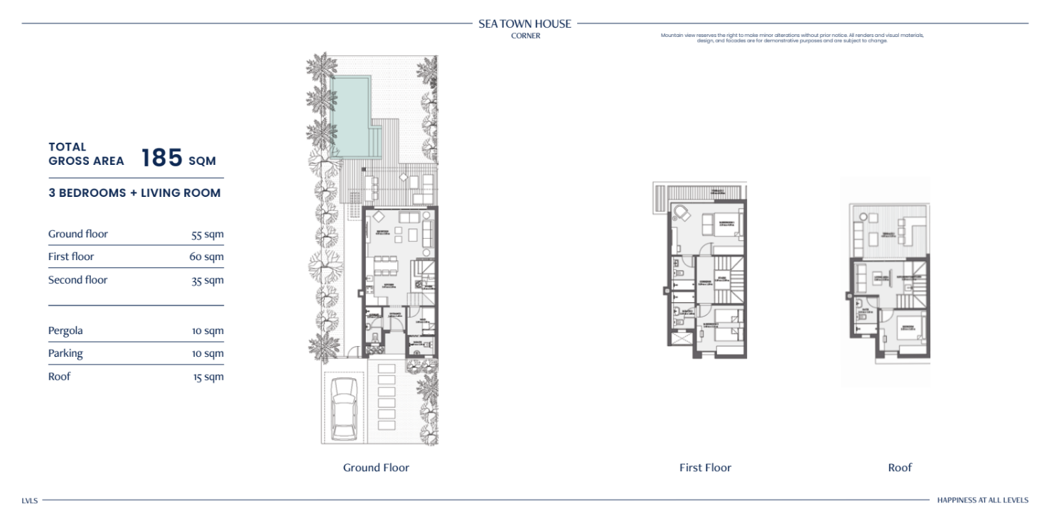 Floor plan for townhouse at Kings Way