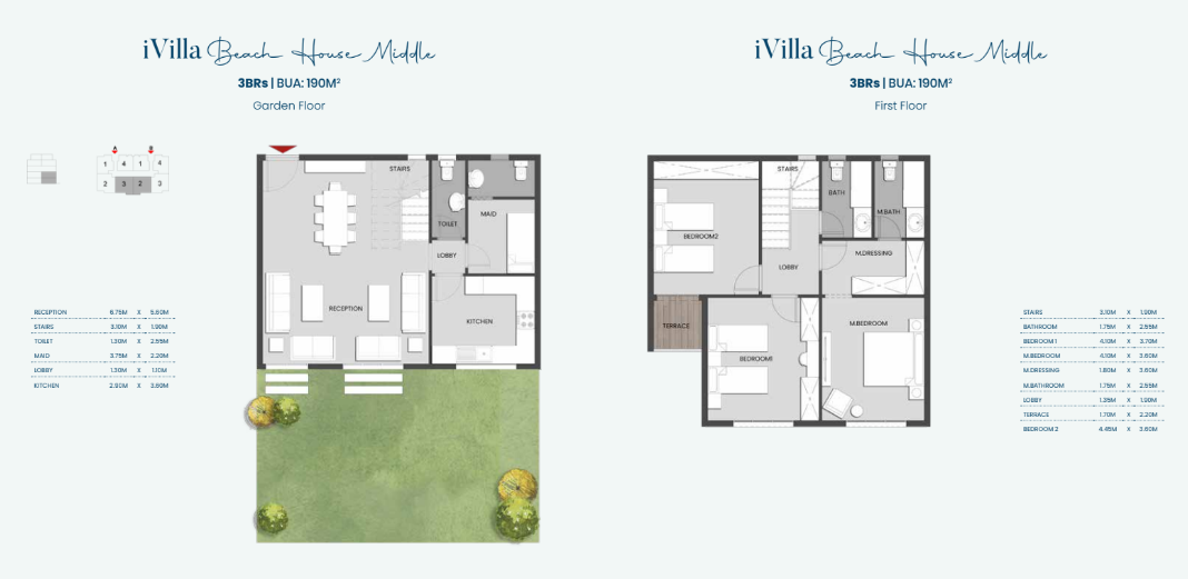 Floor plan for duplex at Aliva Mountain View Mostakbal City