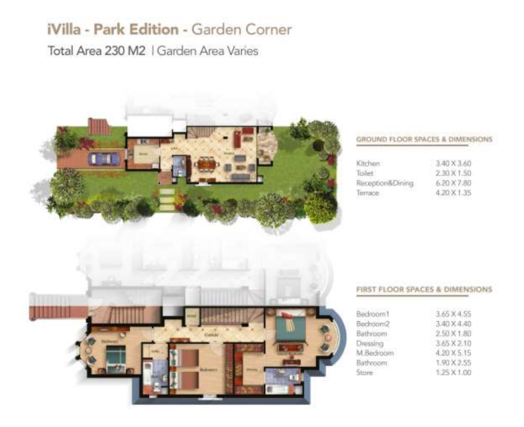 Floor plan for duplex at Aliva Mountain View Mostakbal City