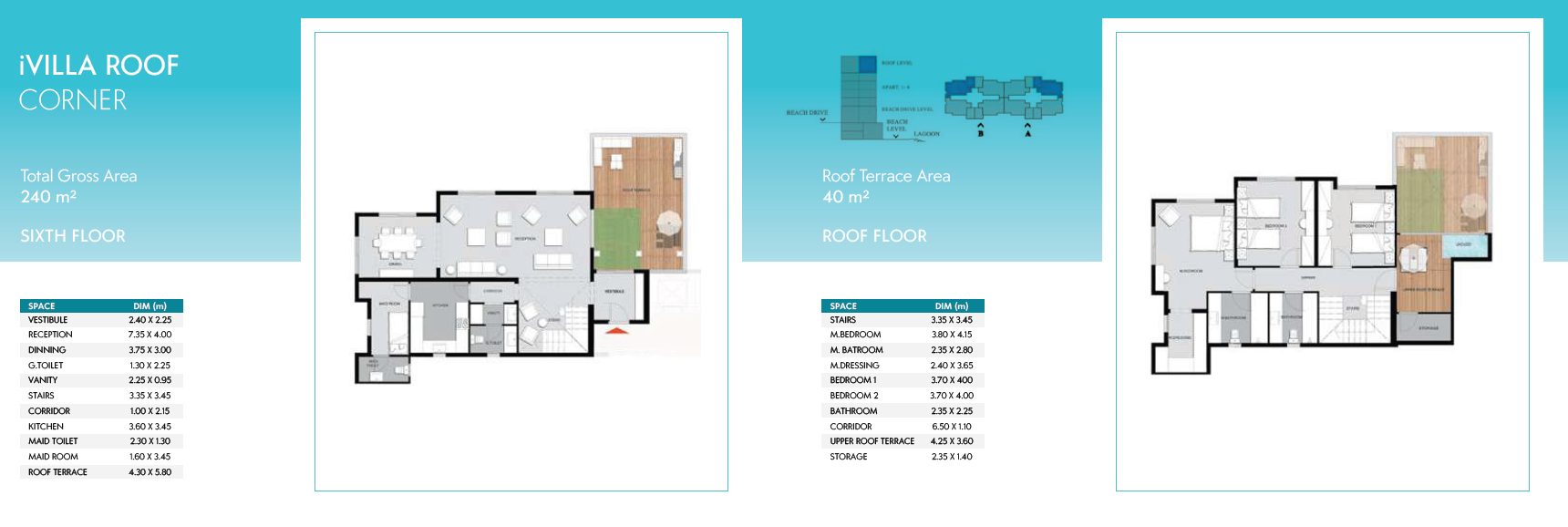 Floor plan for duplex at Lagoon Beach Park Mountain View I City New Cairo