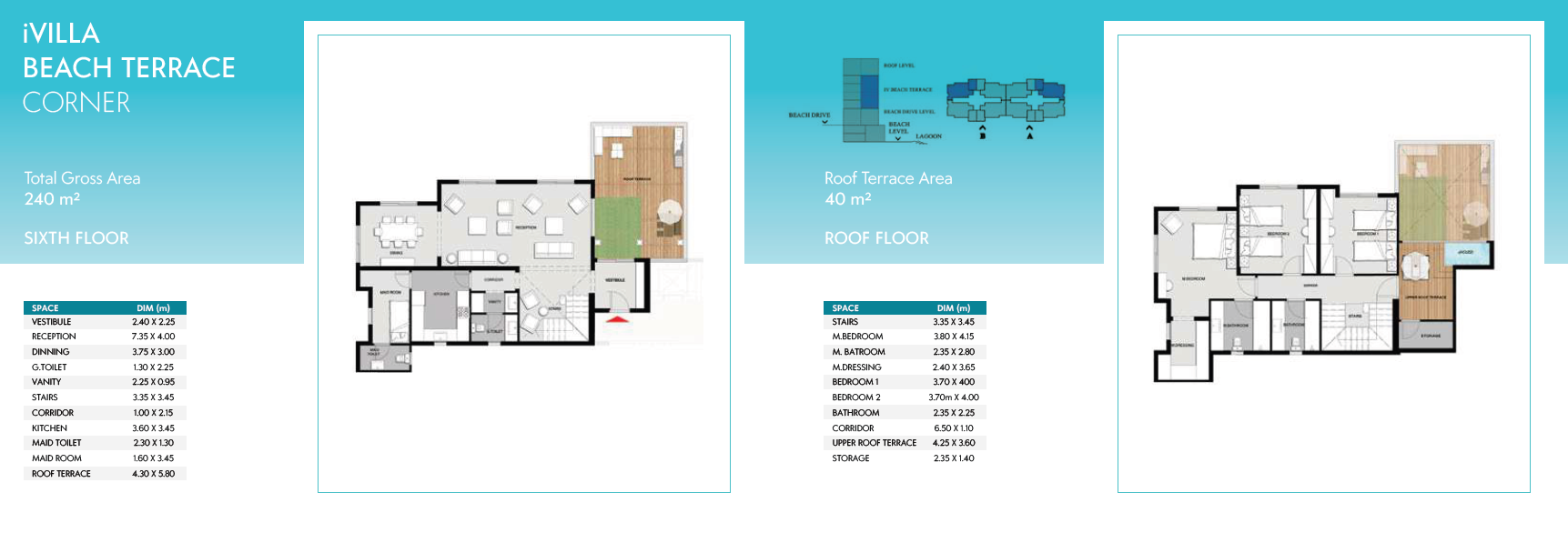 Floor plan for duplex at Lagoon Beach Park Mountain View I City New Cairo