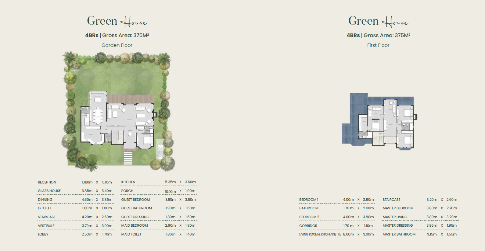 Floor plan for villa at Aliva Mountain View Mostakbal City