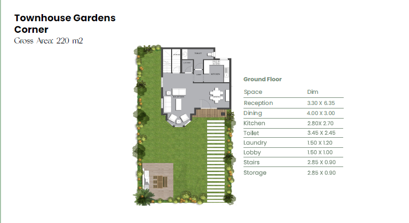 Floor plan for townhouse at The Vines-Chillout Park