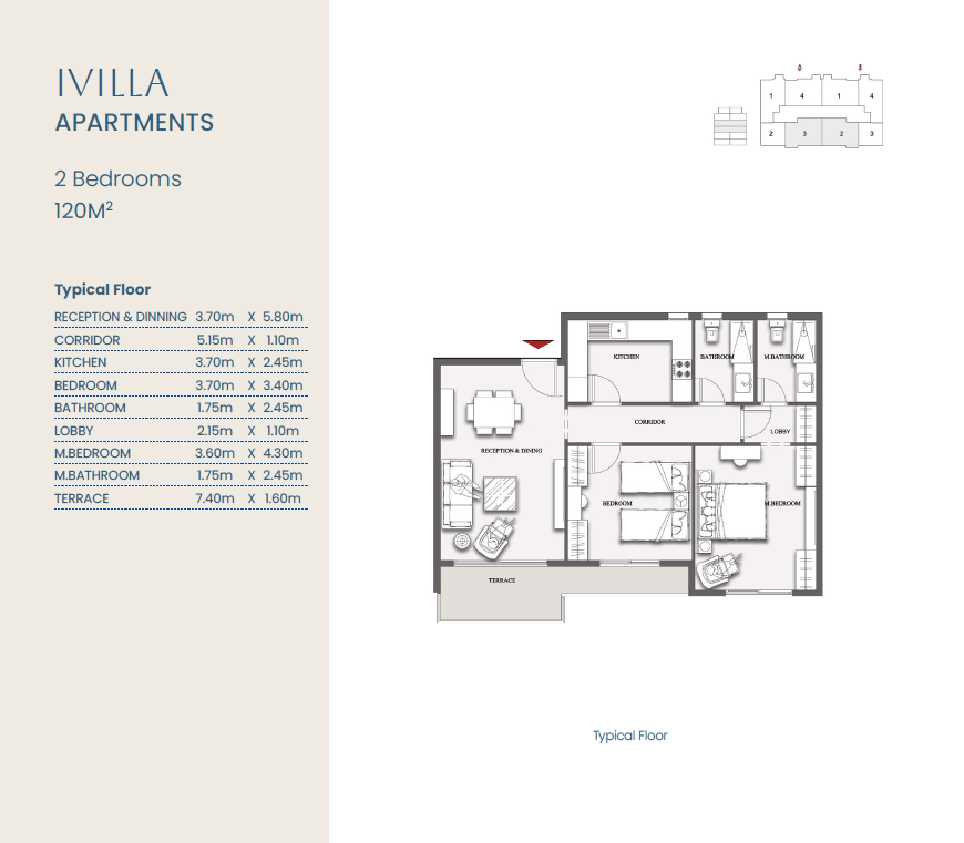 Floor plan for apartment at Creekview