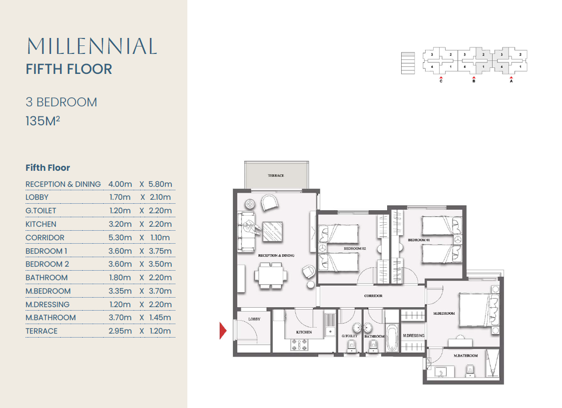 Floor plan for apartment at Creekview