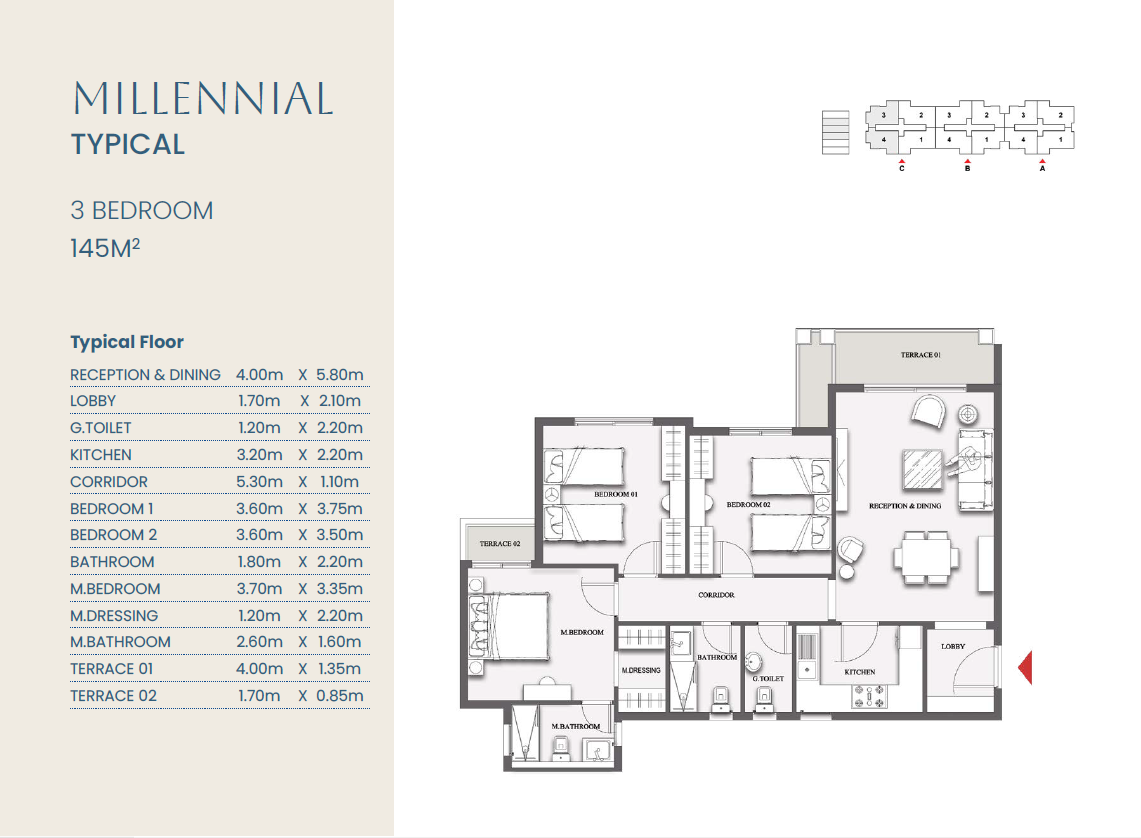 Floor plan for apartment at Creek View Heights