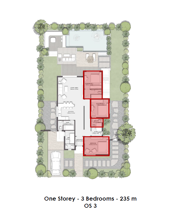 Floor plan for villa at Crysta