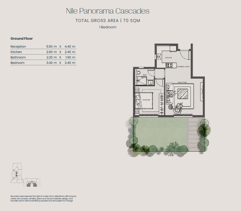Floor plan for apartment at Jirian - Mountain View