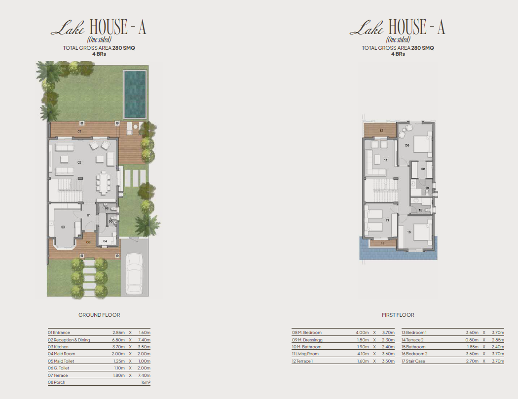 Floor plan for villa at Kings Way