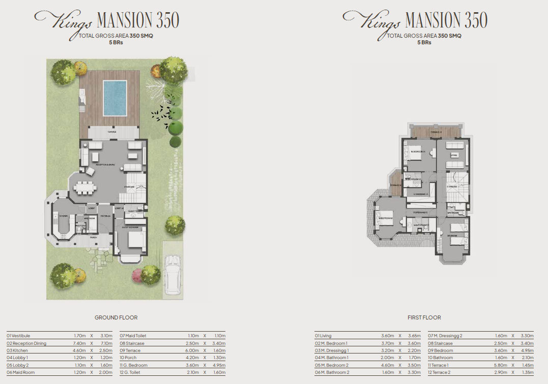 Floor plan for villa at Kings Way