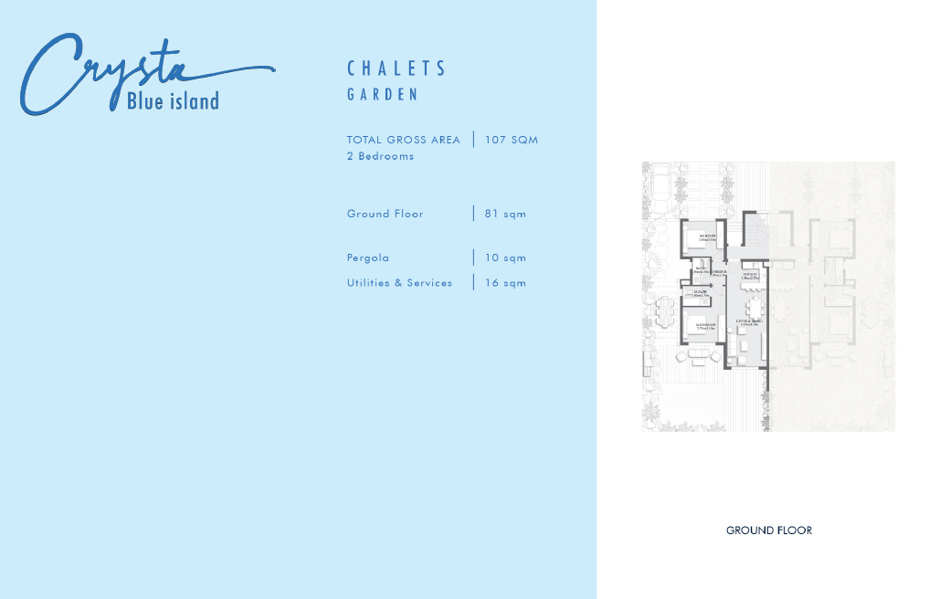 Floor plan for chalet at Blue Island-Crysta
