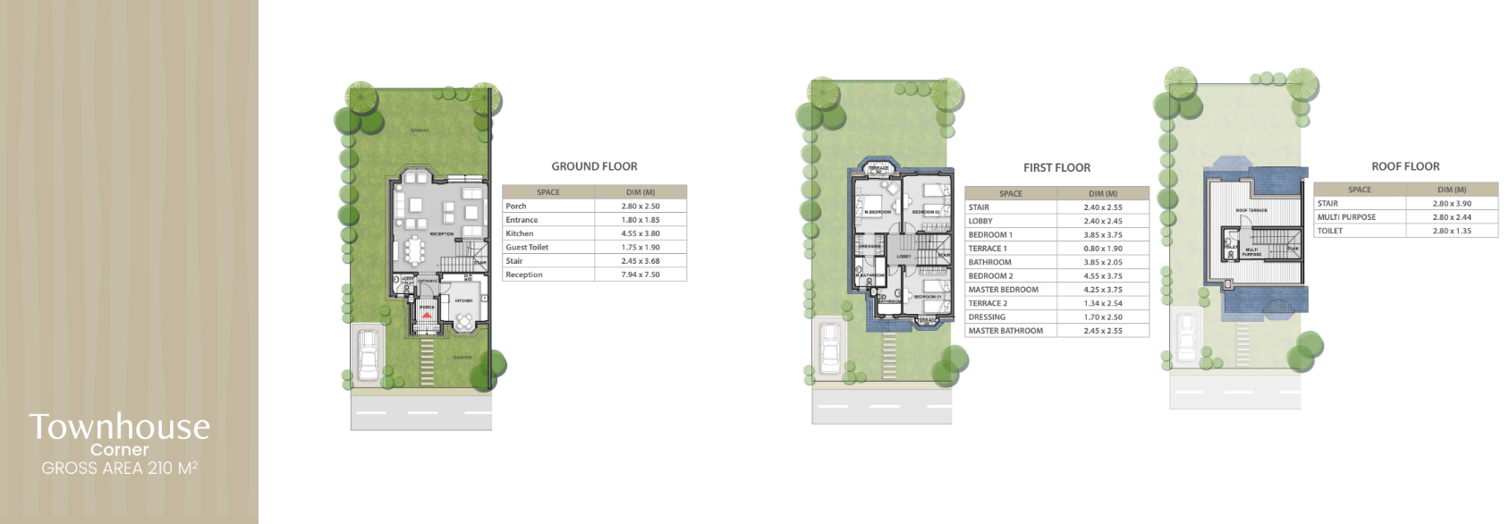 Floor plan for townhouse at Mountain View 4