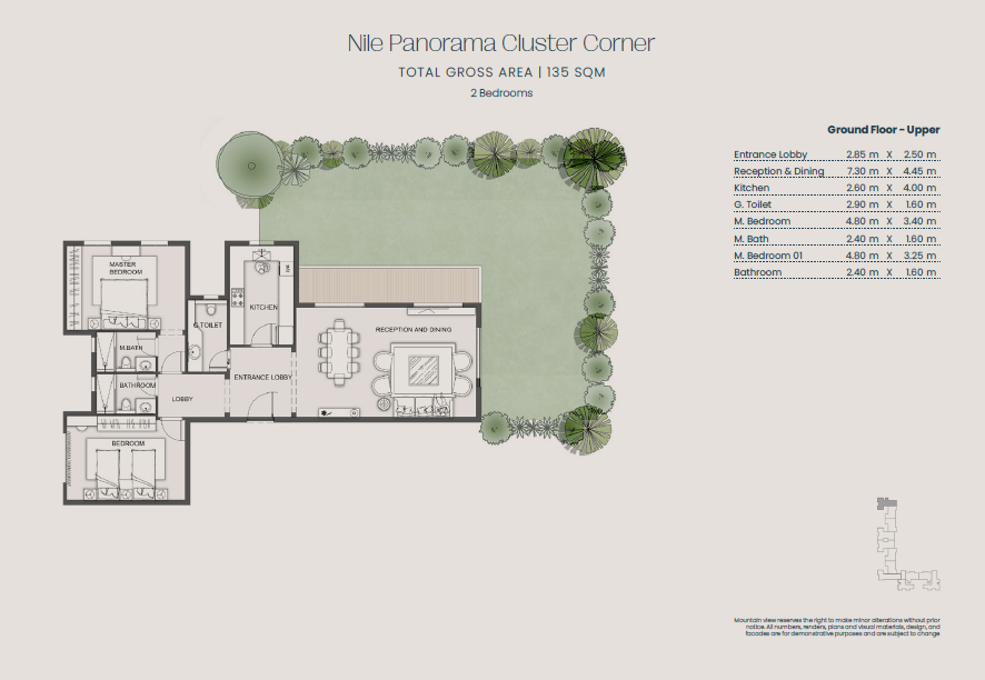 Floor plan for apartment at Jirian - Mountain View