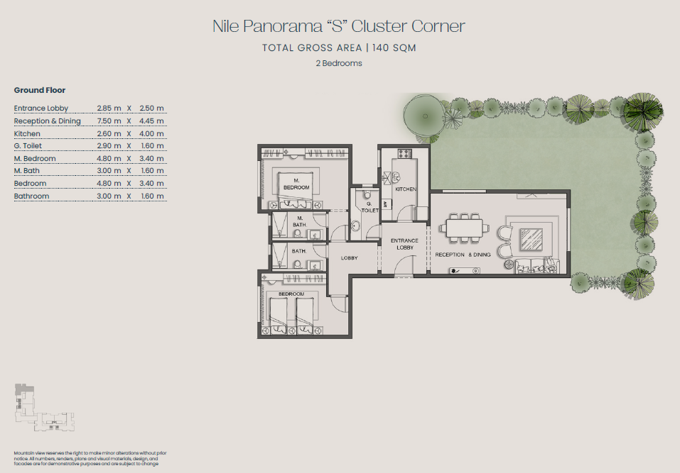 Floor plan for apartment at Jirian - Mountain View