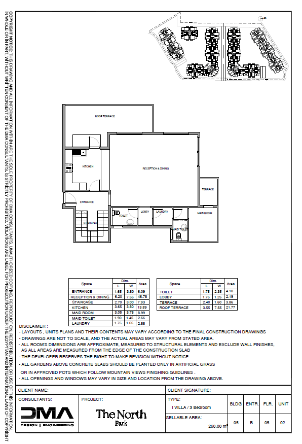 Floor plan for duplex at The North Park-ICity New Cairo