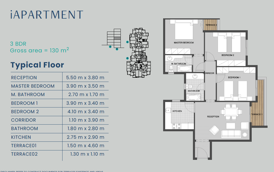Floor plan for apartment at Club Park - ICity October