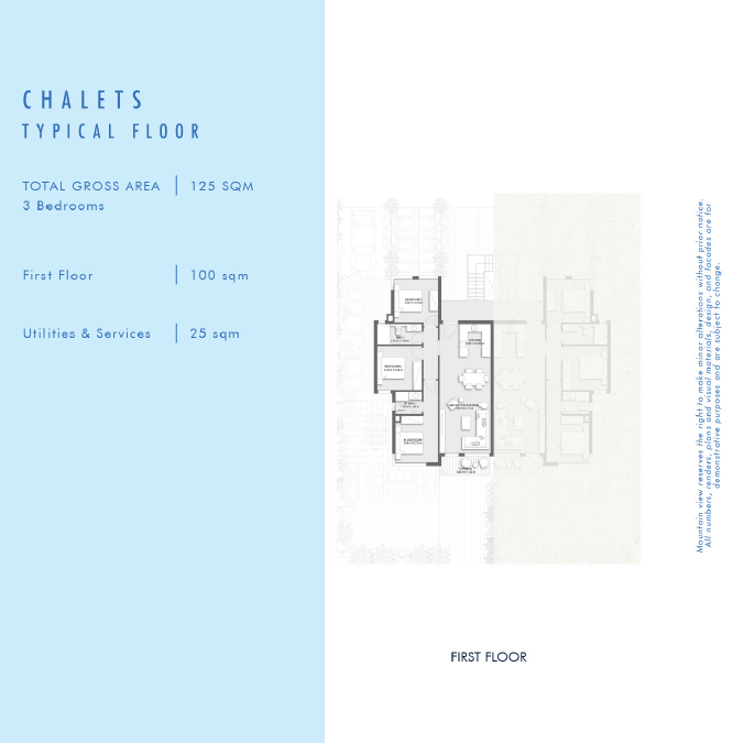 Floor plan for chalet at Crysta