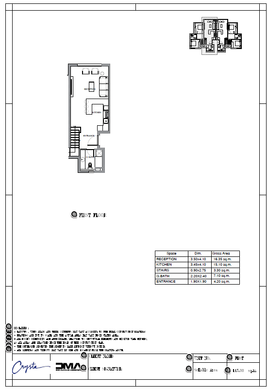 Floor plan for duplex at Crysta