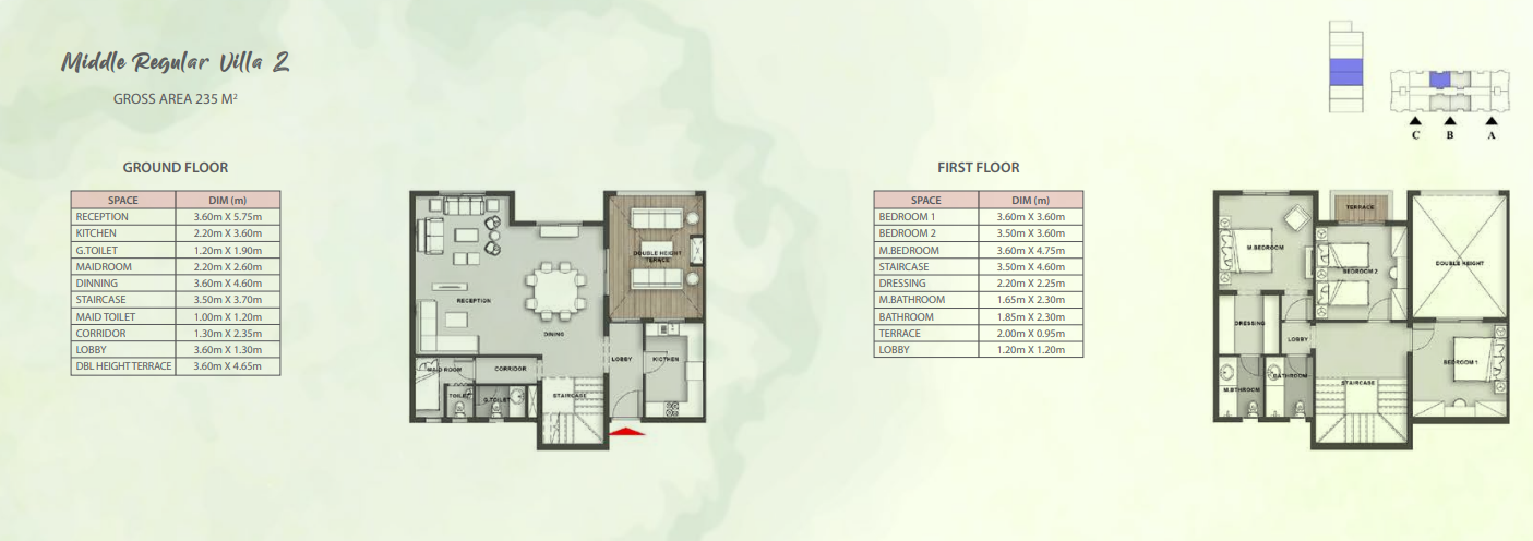Floor plan for duplex at Mountain Park