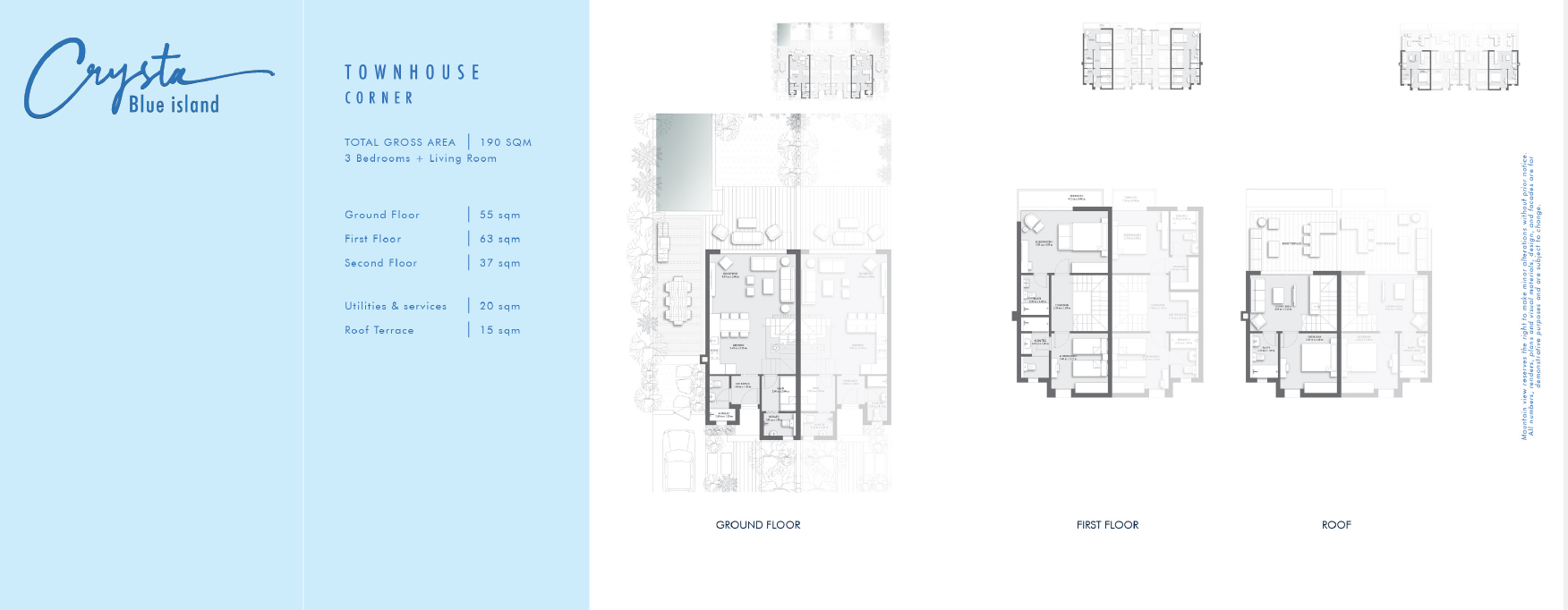 Floor plan for townhouse at Crysta