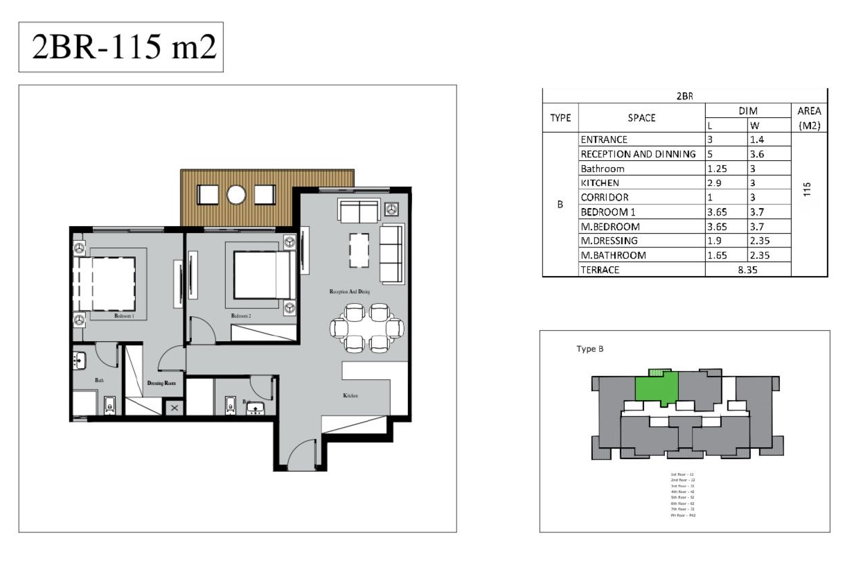 Floor plan for apartment at Nest