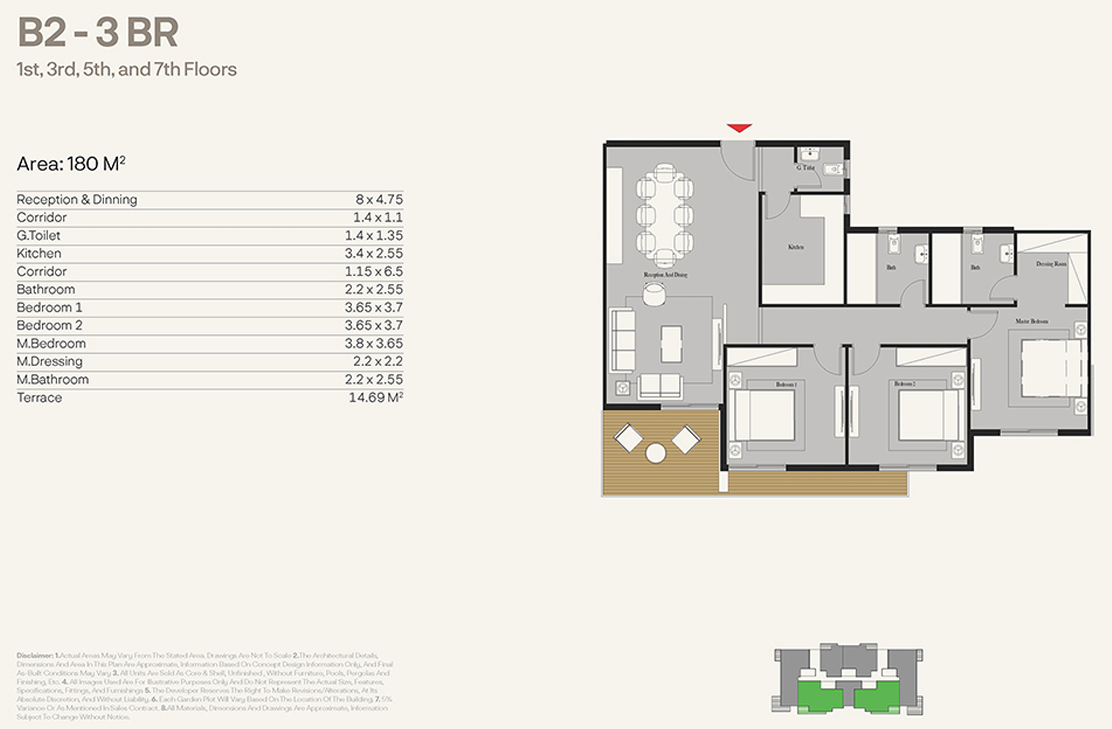 Floor plan for apartment at Nest