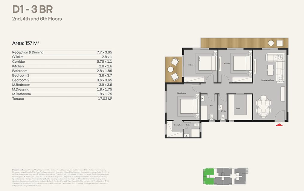 Floor plan for apartment at Nest