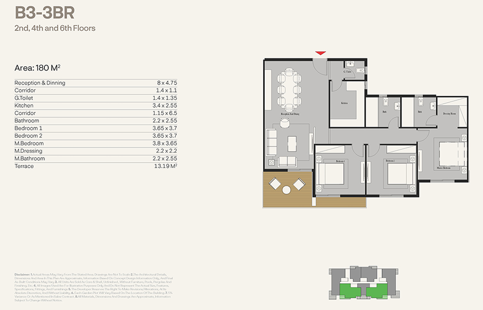 Floor plan for apartment at Nest