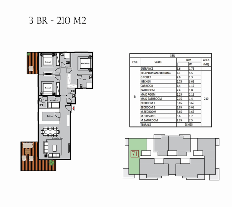 Floor plan for apartment at Nest