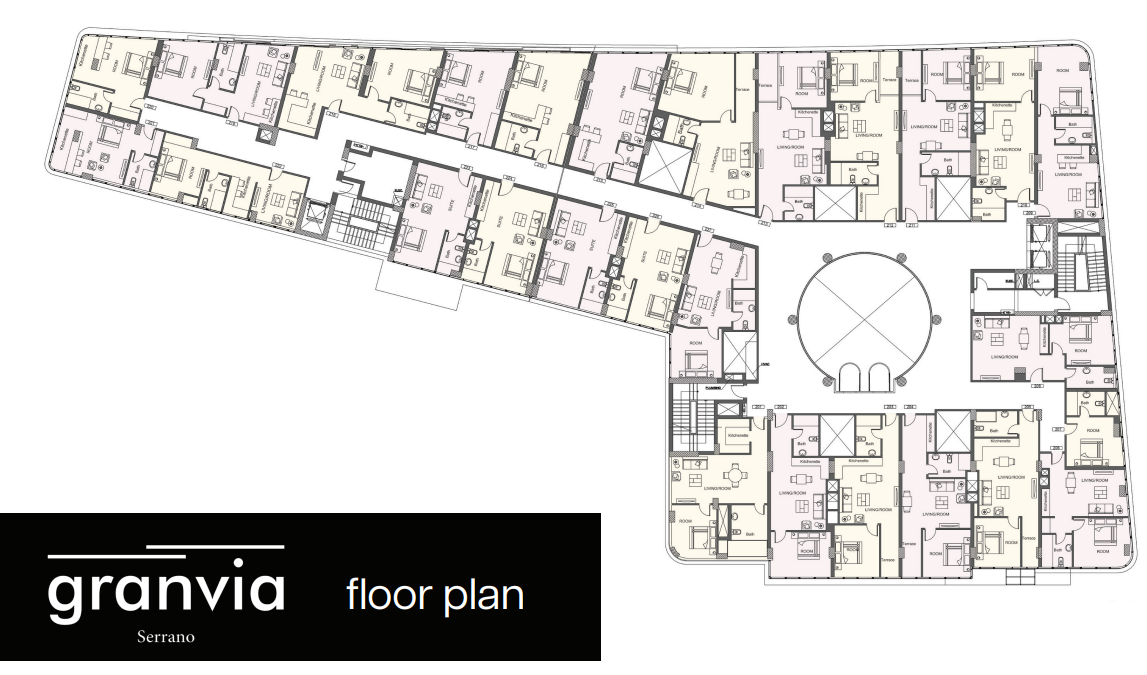 Floor plan for apartment at Granvia Mall Serrano