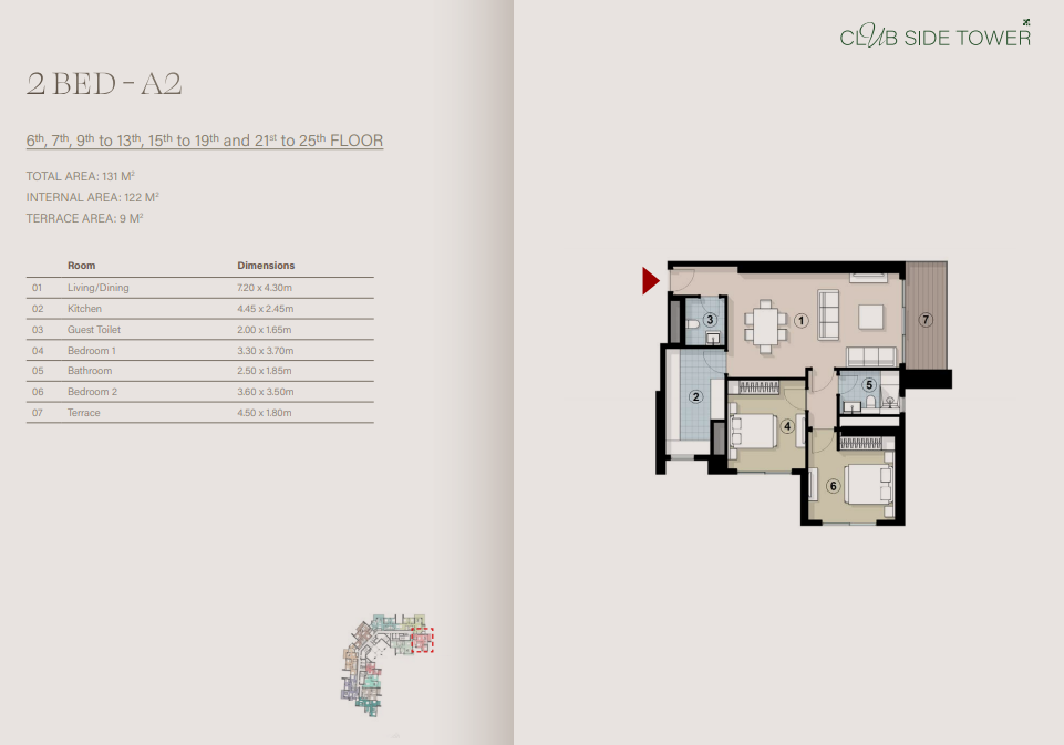 Floor plan for apartment at ZED East