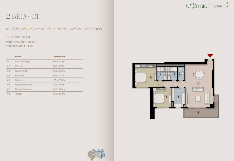 Floor plan for apartment at ZED East