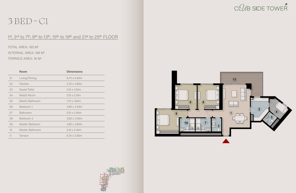 Floor plan for apartment at ZED East