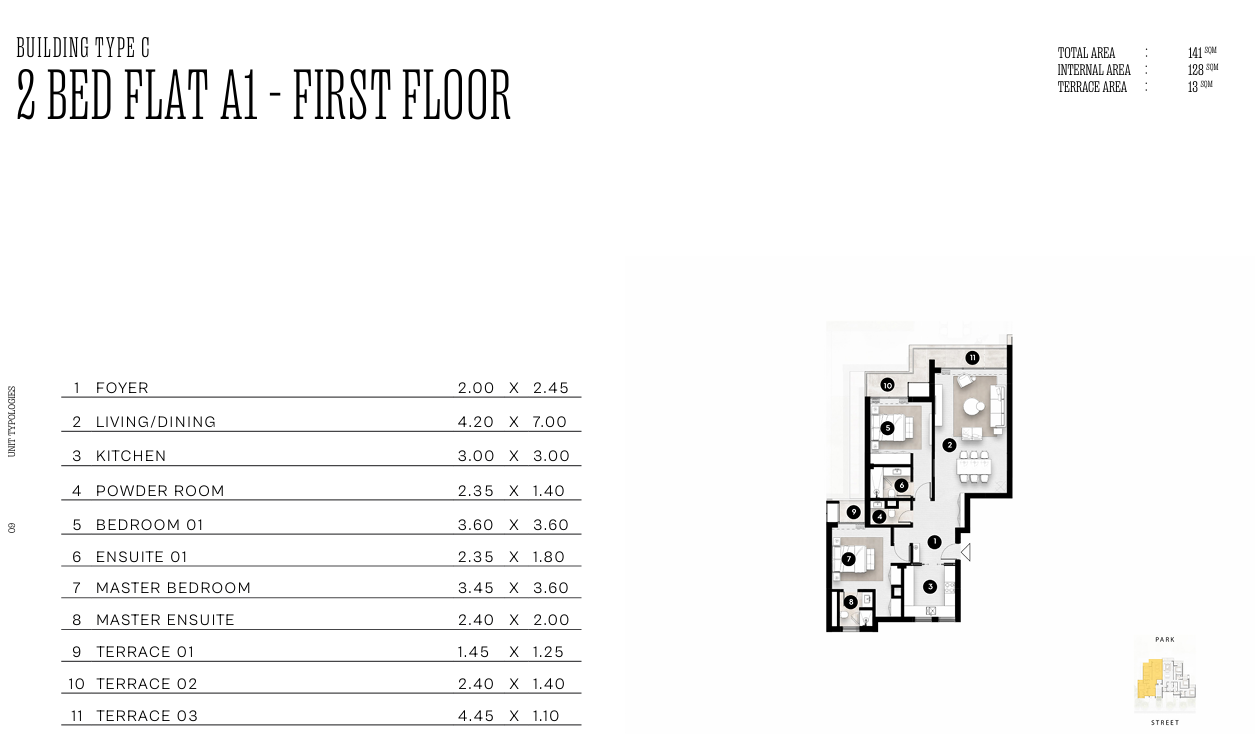 Floor plan for apartment at Solana