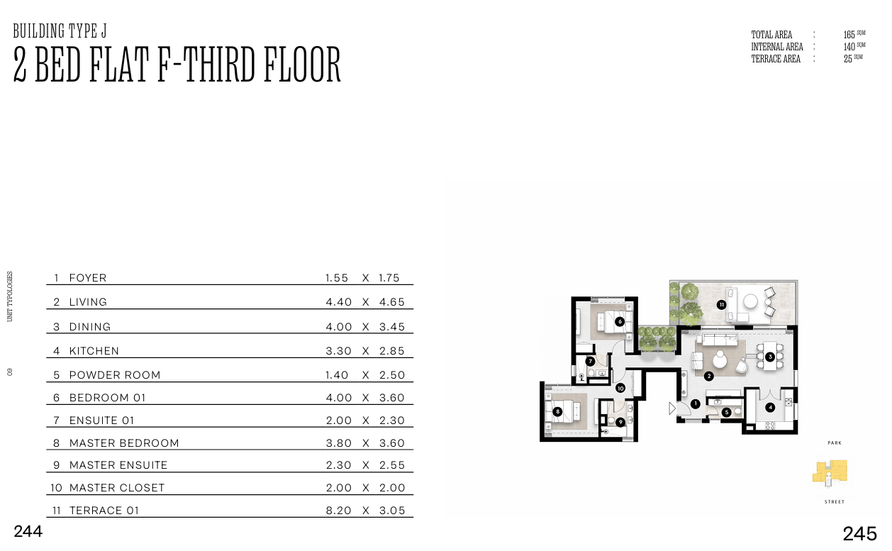 Floor plan for apartment at Solana