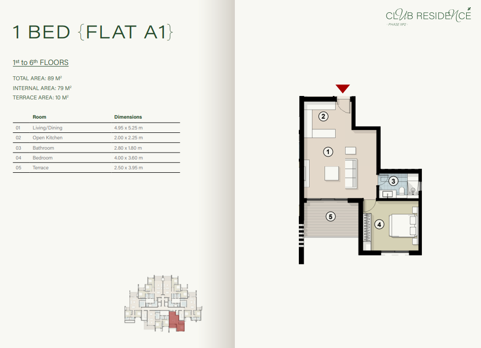 Floor plan for apartment at ZED East