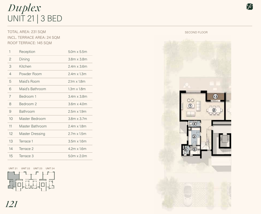 Floor plan for duplex at The Emerald Collection - Zed East