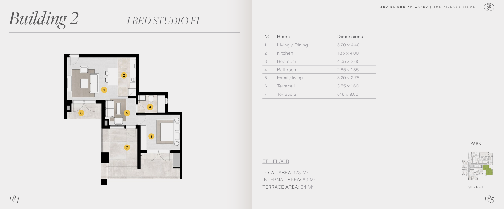 Floor plan for apartment at The Village Views